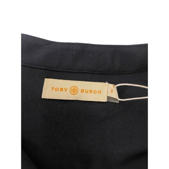 Tory Burch Womens Sheath Pencil Dress Size 2 Navy Blue Long Sleeve NWT $425 - Picture 6 of 15